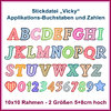 ABC VICKY applique letters embroidery
