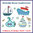Boats applique set embroidery file
