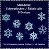 Snowflakes ice crystals 01 embroidery