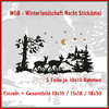 W08 Winterlandschaft Nacht Stickdatei Hirsche im Wald