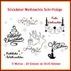W-11 Christmas and advent lettering embroidery