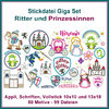 Stickdatei Ritter Prinzessinnen Set Applikation Prinz Schloß