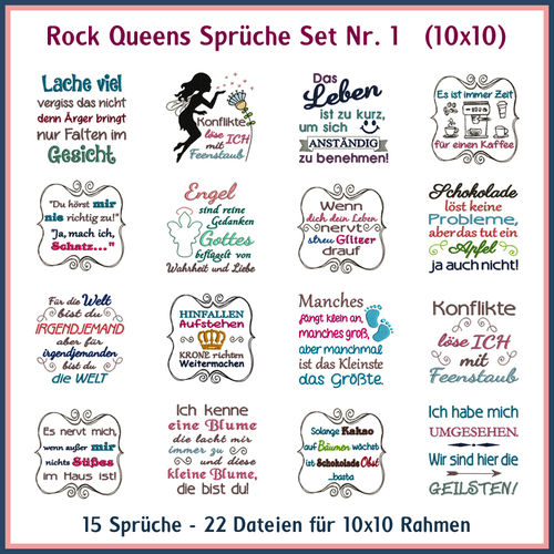 Rock Queens Sprüche Set 01