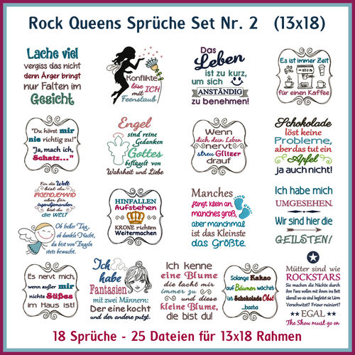 Rock Queens Sprüche Set 02