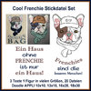 Cool Frenchie Stickdatei Set