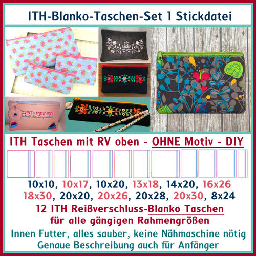 ITH-Blanko Taschen Set 1 quer Stickdatei