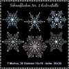 Snowflakes No 2 ice crystals embroidery Set