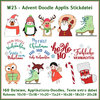 W23 Advent Doodle applique Embroidery Set