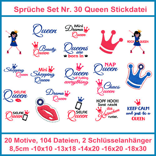Rock Queens Sprüche Set Nr 30 Queen Königin