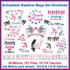 Swallows embroidery Mega Set