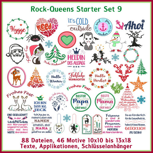 Rock Queens beginner set9 embroideries