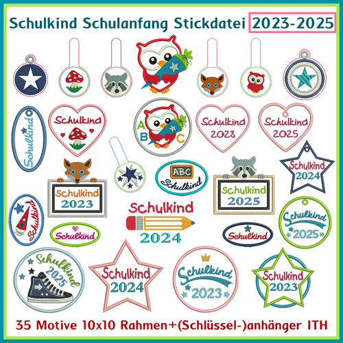School signs Applique german phrases embroidery