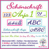 ABC ANJA 1 Schönschrift Initialen Stickdatei Schriften Schreibschrift