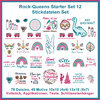 Rock Queens beginner set12 embroideries Starter 12