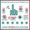 Stickdatei Corona SARS CoV 2, Covid 19 Viren Virus 2020 Set
