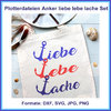 Fichiers à tracer allemand slogan Lebe Liebe Lache