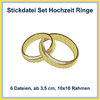 Stickdatei Ringe Hochzeit 4 Größen Hochzeitsring Ehering